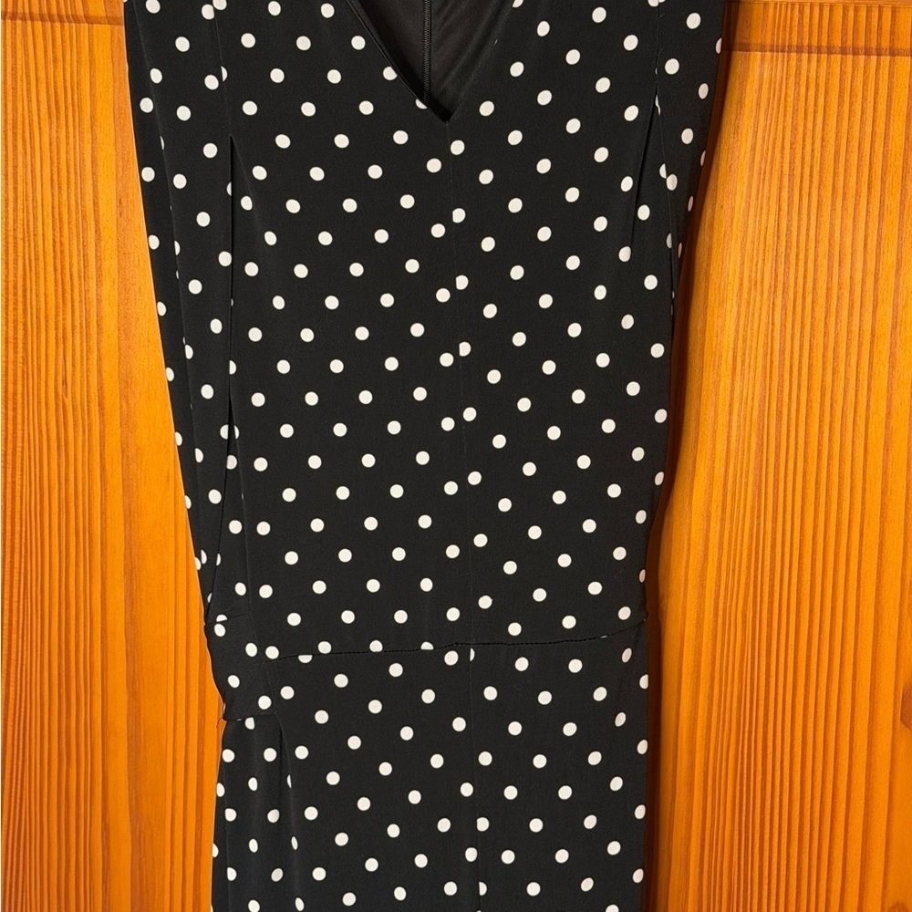 Chico's 2 Black/White Polka Dot Jumpsuit - Picture 7 of 9